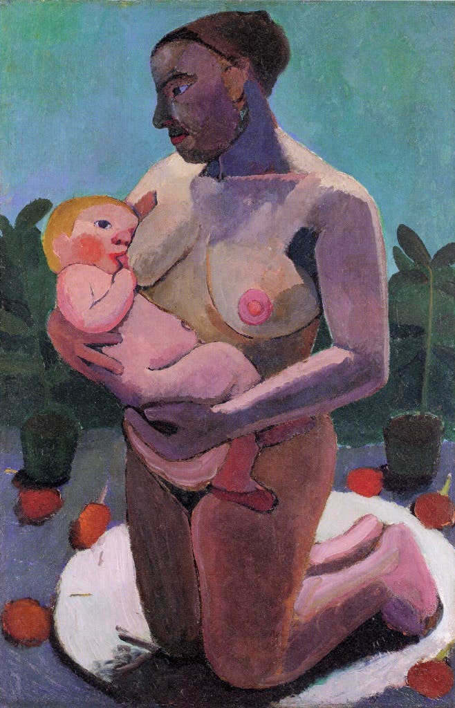 مادر و بچه شیرخوار، اثر Paula Modersohn Becker 1876-1907