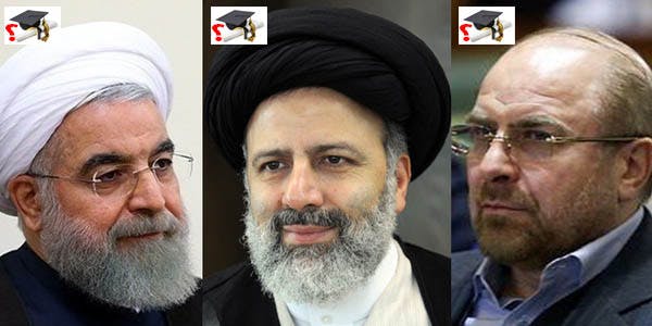سه دکتر-کاندیدای مطرح: سردار دکتر قالیباف، حجت الاسلام دکتر رئیسی و حجت الاسلام دکتر روحانی