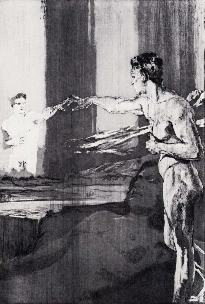 فیلسوف، اثر ماکس کلینگر، نقاش آلمانی ۱۹۲۰ − ۱۸۷۵