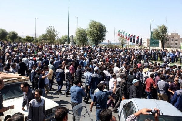 اجتماع اعتراضی کارگران آذرآب و هپکو در اراک، ۲۸ شهریور ۱۳۹۶