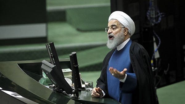 حسن روحانی در مجلس در روز معرفی آخرین وزیران کابینه‌اش