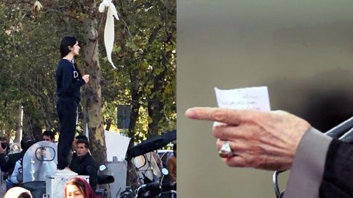 خامنه‌ای در سخنرانی‌اش در برابر مداحان به تحقیر "دختران خیابان انقلاب" پرداخت