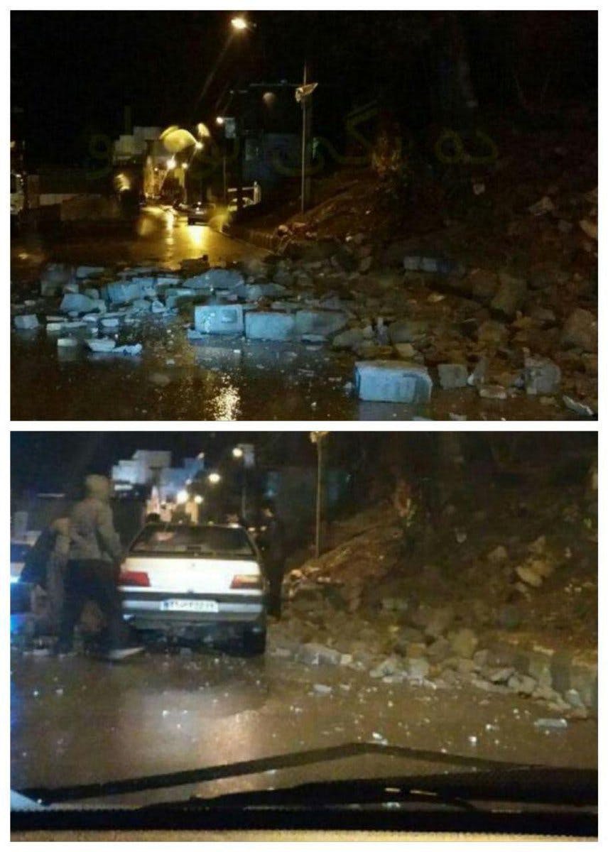 ویرانی و وحشت در پاوه − منبع عکس: شبکه‌های اجتماعی