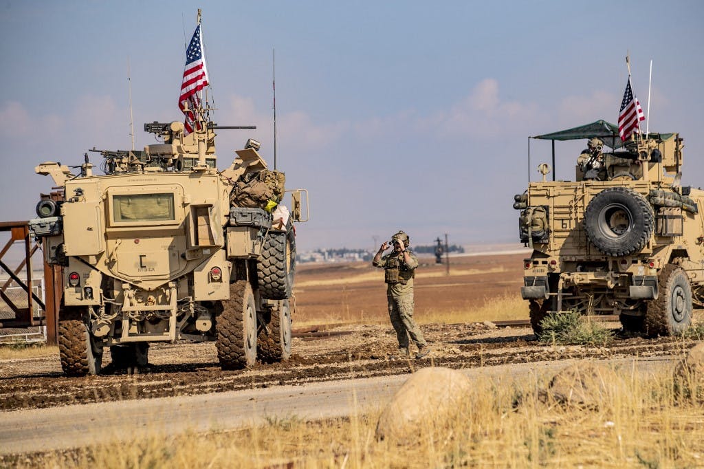 گشت‌زنی نیروهای ایالات متحده آمریکا در القحطانیه سوریه