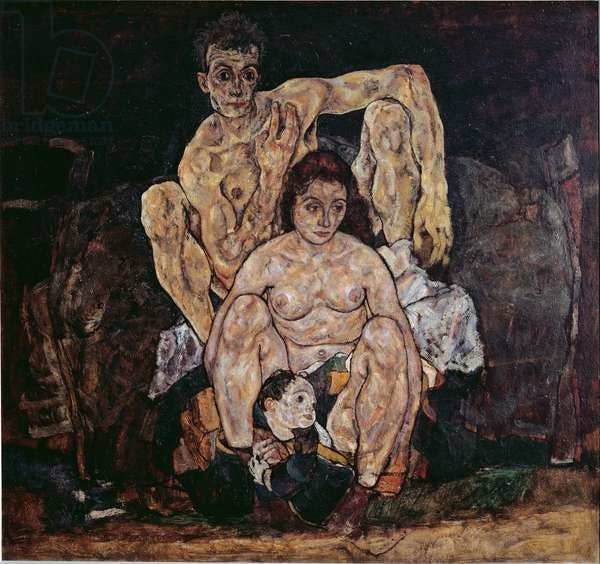 خانواده (۱۹۱۸)، اثر اگون شیله، نقاش اتریشی
