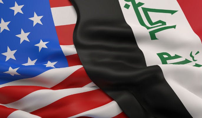 عکس: پرچم عراق و آمریکا (شاتر استاک)