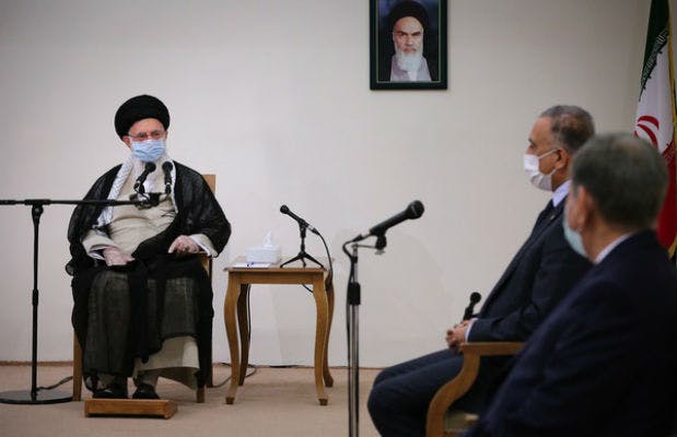 سه‌شنبه ۳۱ تیر: علی خامنه‌ای، رهبر جمهوری اسلامی ایران در دیدار و گفت‌وگو با مصطفی الکاظمی، نخست‌وزیر عراق
