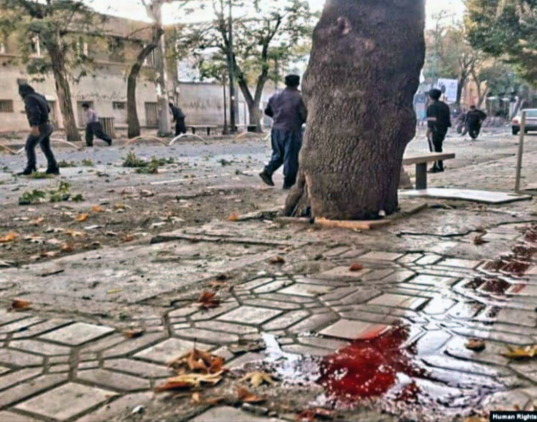 مریوان، سرکوب شده و خونین، آبان ۱۳۹۸، عکس از شبکه‌های اجتماعی