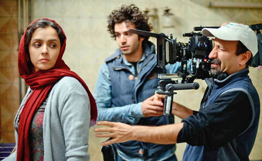 صحنه‌ای از تهیه فیلم «قهرمان» اثر اصغر فرهادی