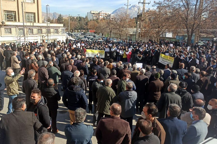 اعتراضات سراسری معلمان: تجمع اعتراضی معلمان کرمانشاه، ۱۱ بهمن ۱۴۰۰