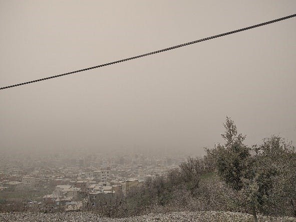 شهرِ مرزی مریوان زیرِ سایه گرد و غبار: ۲۱ اسفند ۱۴۰۰