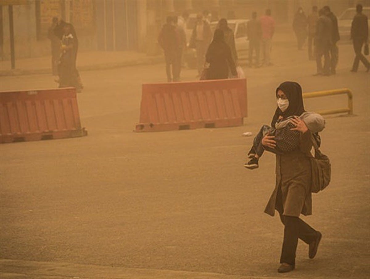 تصویری از آلودگی هوا در خوزستان