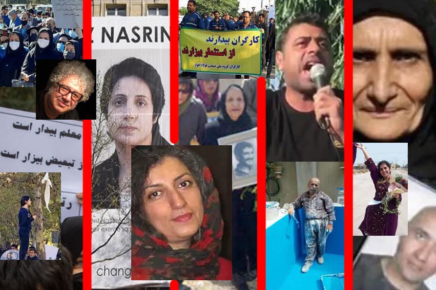 تصویرهایی از شخصیت‌ها و گروه‌های پیش‌برنده مبارزه برای آزادی و عدالت در ایران امروز