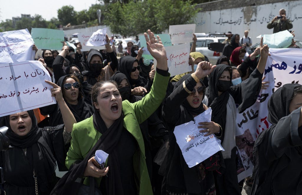 تظاهرات گروهی از زنان در افغانستان