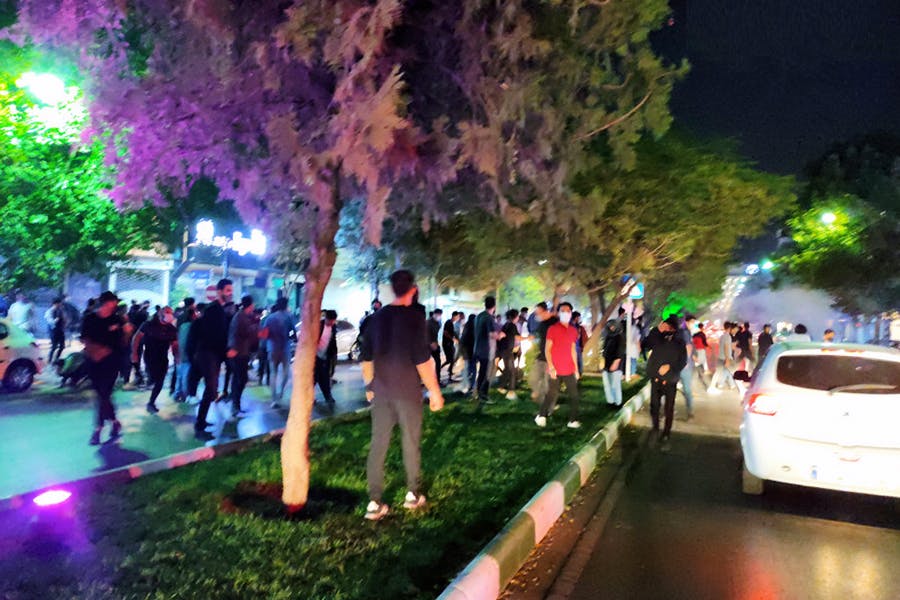 مشهد‌، ۷ مهر ۱۴۰۱، تظاهرات اعتراضی، منبع: شبکه‌های اجتماعی