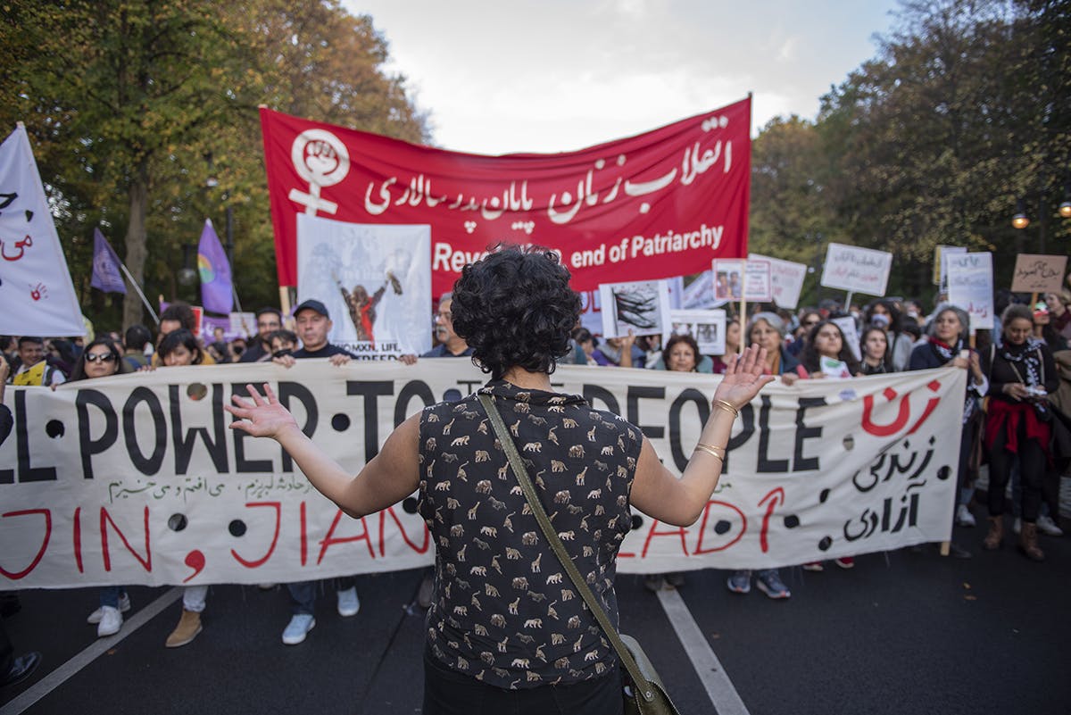 برلین، ۲۲ اکتبر، تجمع در حمایت از اعتراضات سراسری ایران