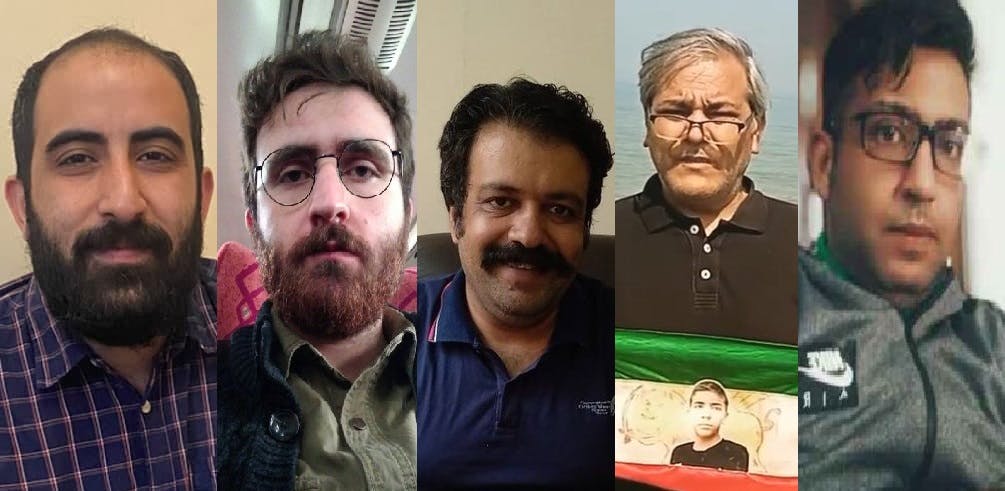 امیرعباس آزرم‌وند، یاشار توحیدی، محمد خانی، رضا سلمان‌زاده و سید جواد سعیدی - زندانیان سیاسی محبوس در اوین