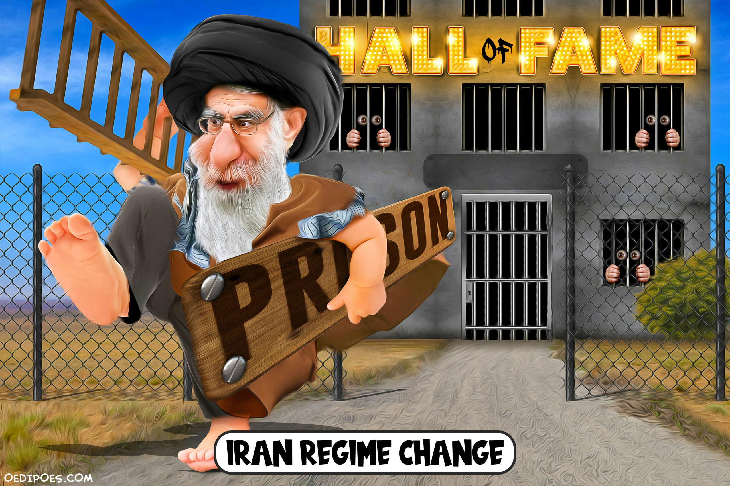 خامنه‌ای تابلو زندان را با تابلو تالار مشاهیر جایگزین می‌کند