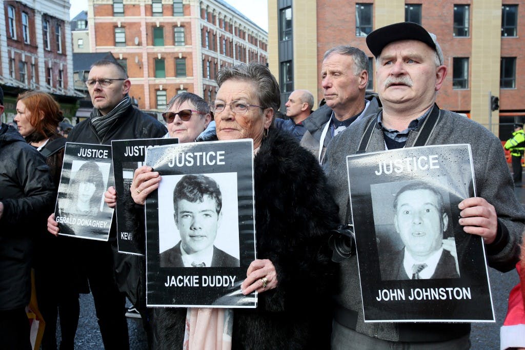 تجمع خانواده قربانیان یکشنبه خونین ایرلند در تلاش برای حق خواهی- ۱۴ مارس ۲۰۱۹
