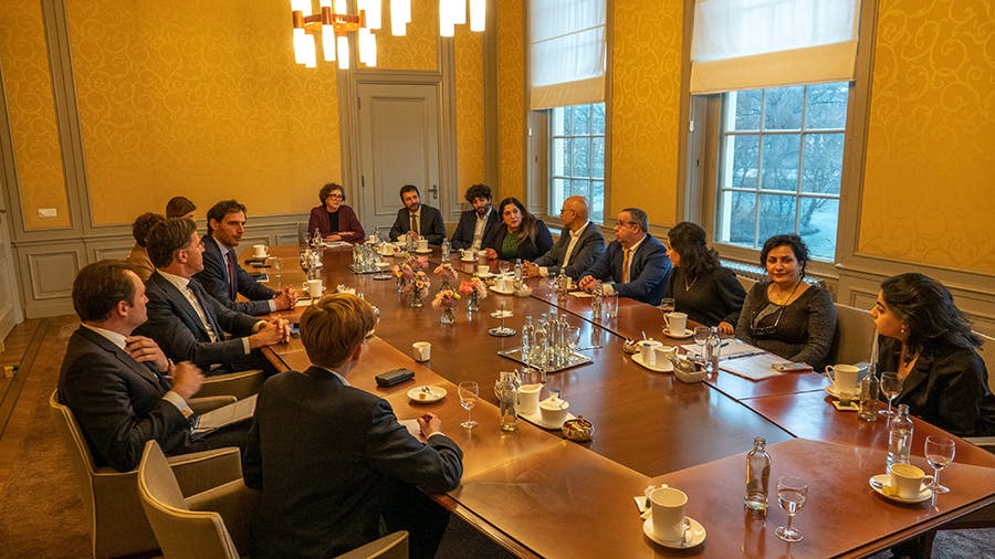 دیدار نخست وزیر و زیر امور خارجه هلند با تعدادی از شهروندان ایرانی‌تبار این کشور