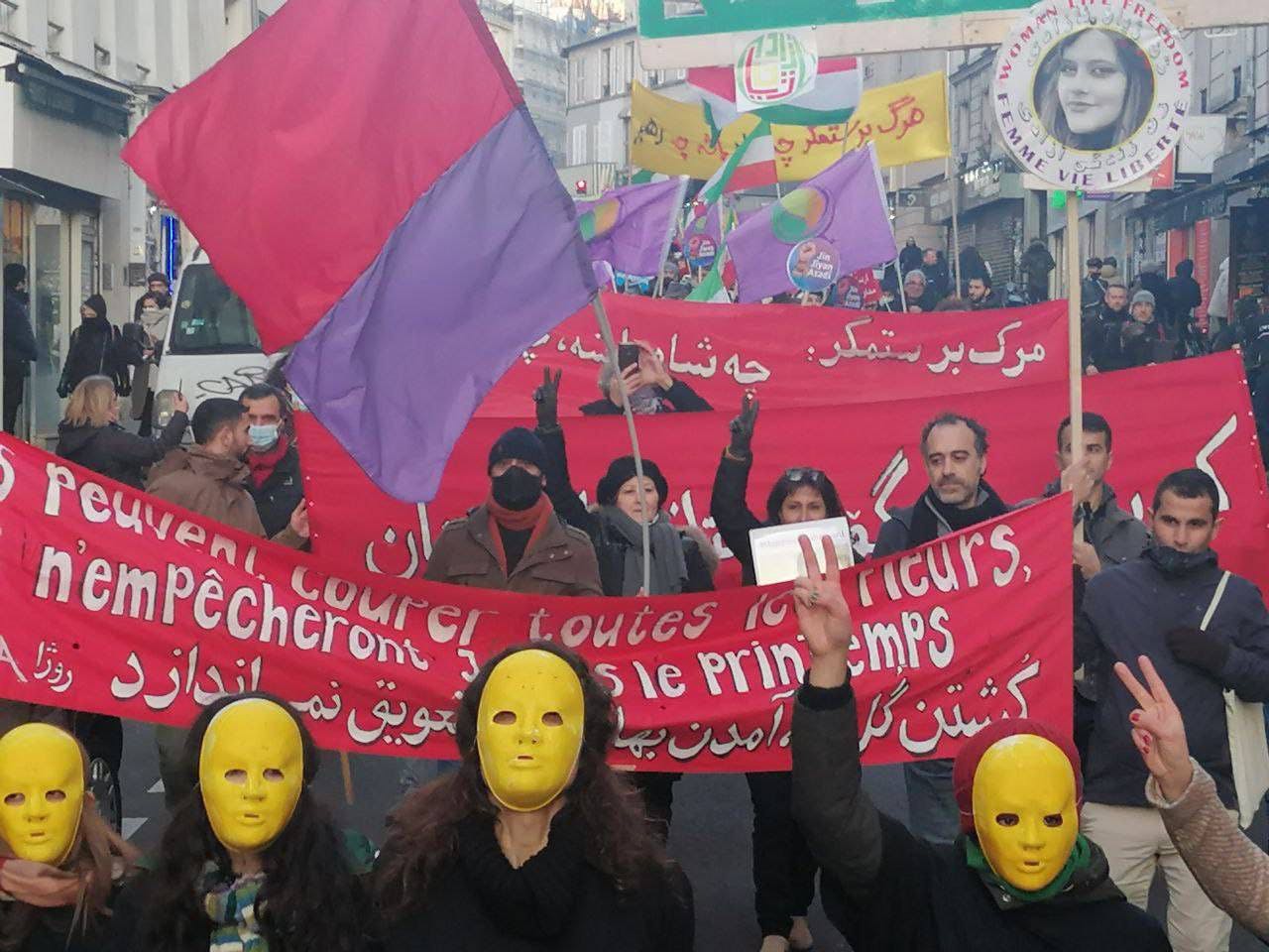 «علیه سرکوب، برای مقاومت» در پاریس