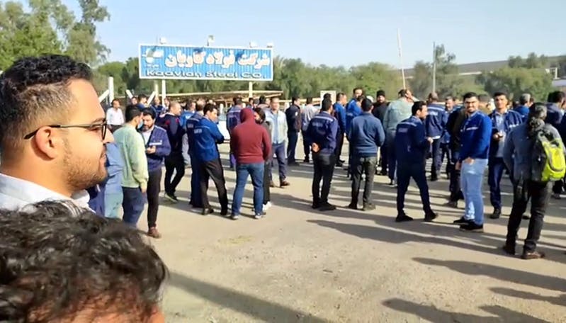 اعتصاب کارگران فولاد کاویان اهواز- ۱۶ بهمن ۱۴۰۱