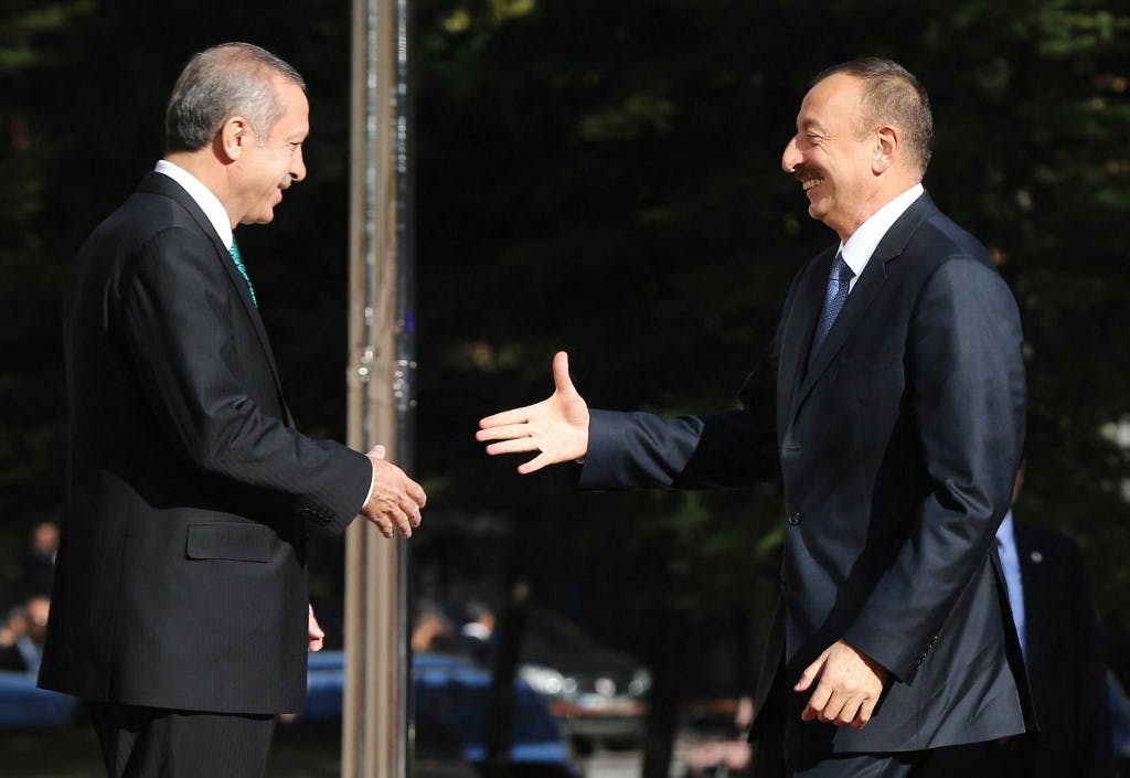 علی‌اف و اردوغان - آنکارا، ۱۳ نوامبر ۲۰۱۳، عکس از AFP