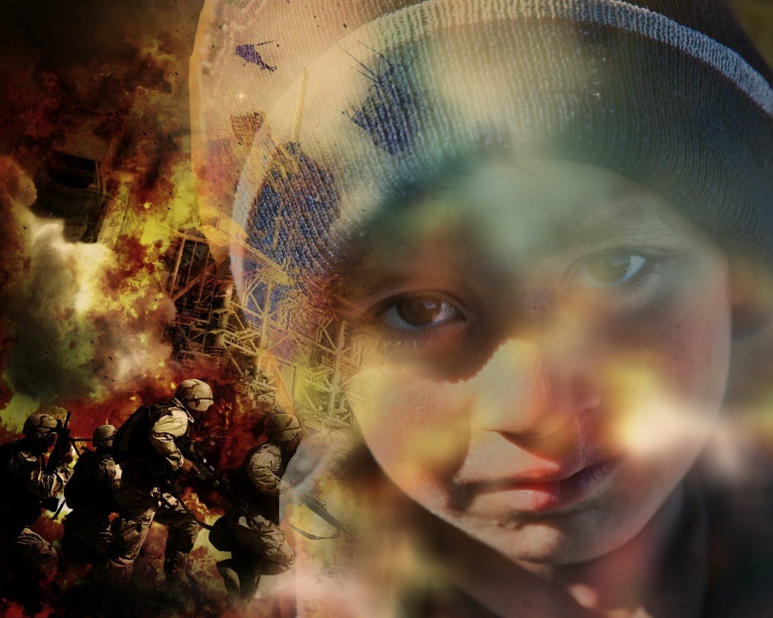 کودکی از دست رفته در جنگ − وضعیت هزاران کودک در جهان − عکس از PxHere