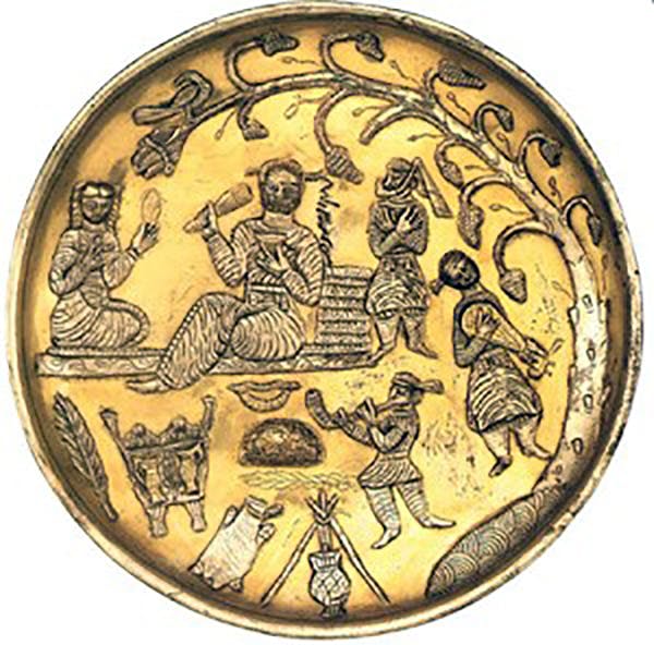بشقاب «مجلس نوازندگان» متعلق به دوره ساسانی