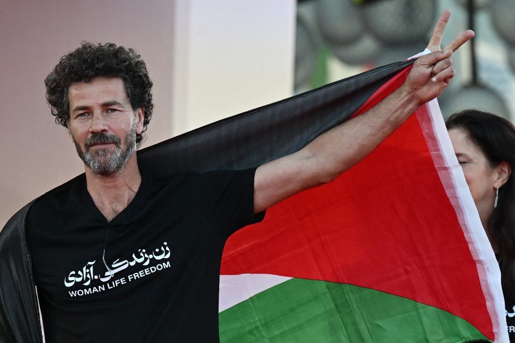 صالح بکری، بازیگر فلسطینی در جشنواره فیلم ونیز، دوم سپتامبر ــ عکس: AFP