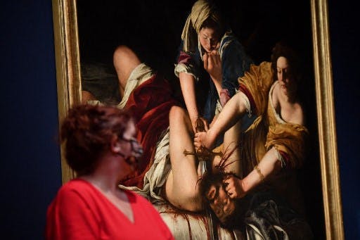 ۲۹ سپتامبر ۲۰۲۰: تابلوی معروف «یاعیل و سیسرا» اثر آرتمیزیا جنتیلسکی در گالری ملی لندن به نمایش گذاشته می‌شود. عکس: خبرگزاری فرانسه