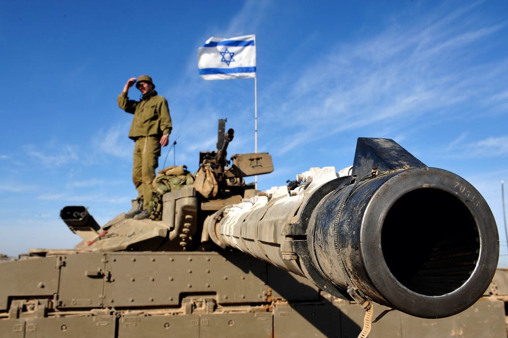 تصویر تزئینی از یک تانک ارتش اسرائیل