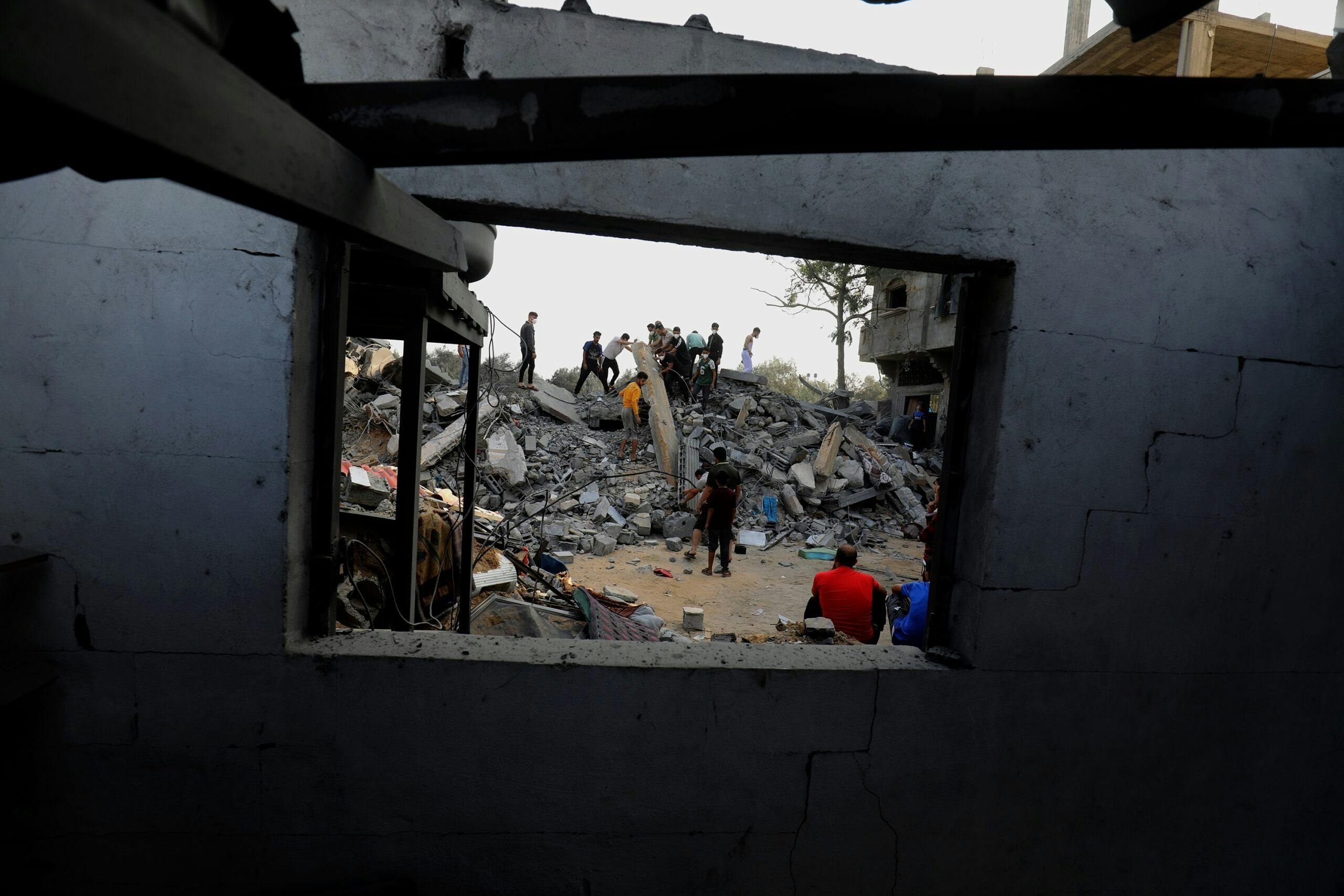 ویرانی‌ها در غزه به دلیل بمباران اسرائیل