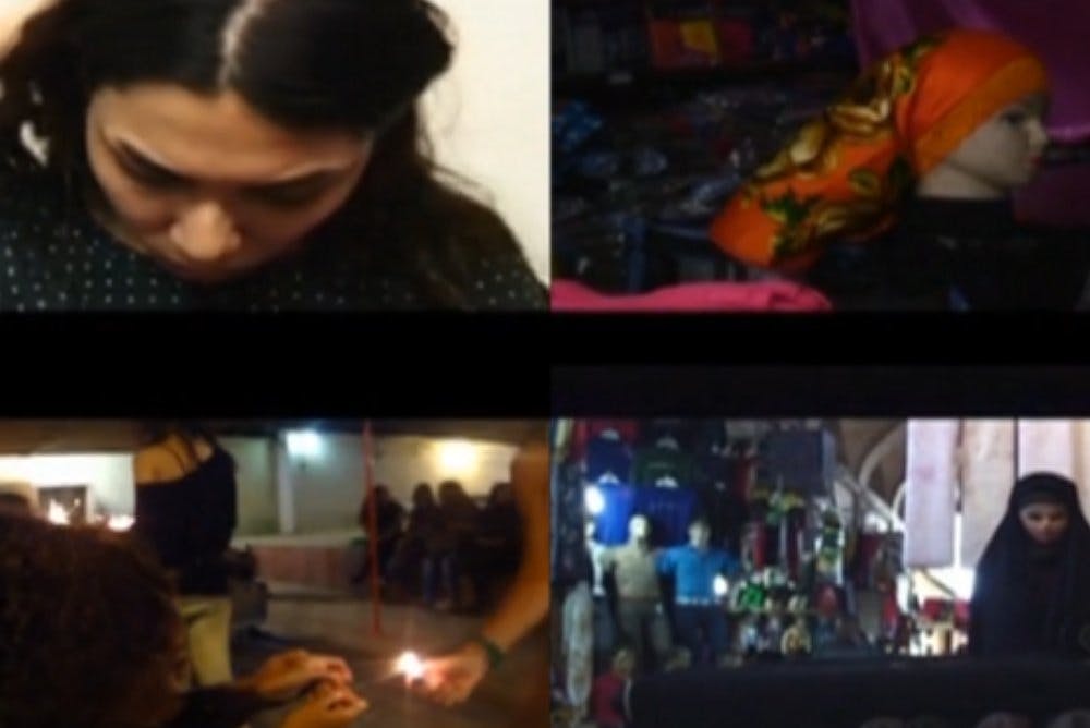اسکرین شات از نمایی از ویدیوی» «زن نقاب ندارد» کار مینو ایرانپور مبارکه
