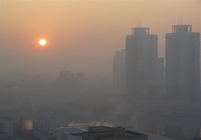 تصویری از هوای آلوده در ایران