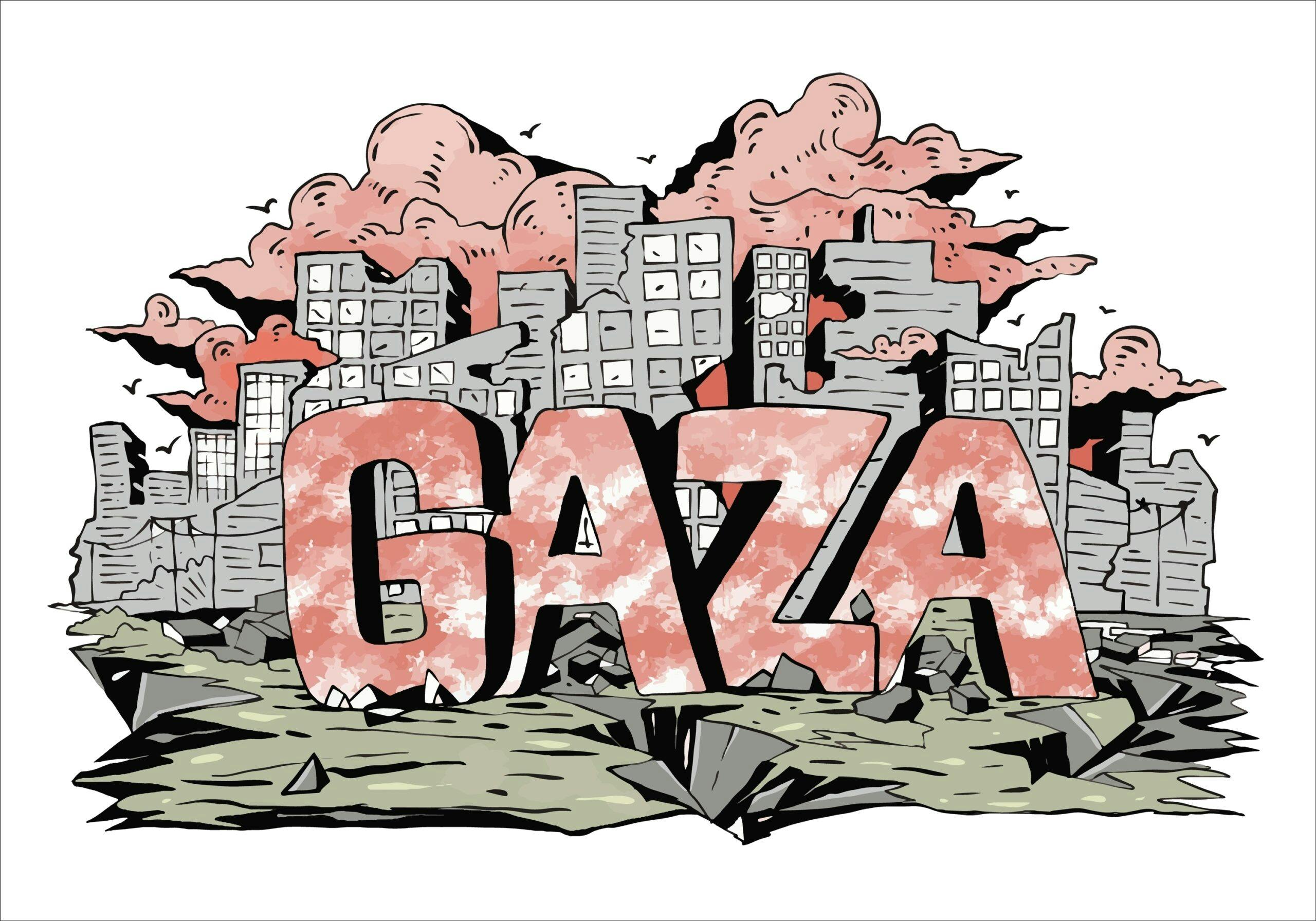 نقاشی از شهر غزه