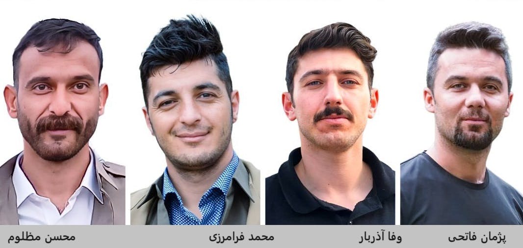پژمان فاتحی، وفا آذربار، محمد فرامرزی و محسن مظلوم را به اعدام محکوم کردند.