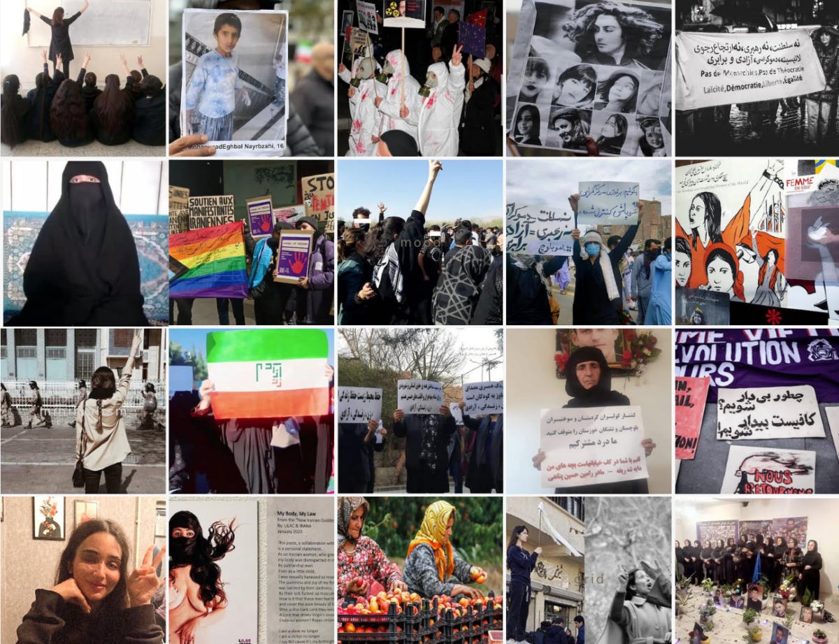 تصویری ترکیبی از زنان در متن اعتراض، مقاومت و زندگی