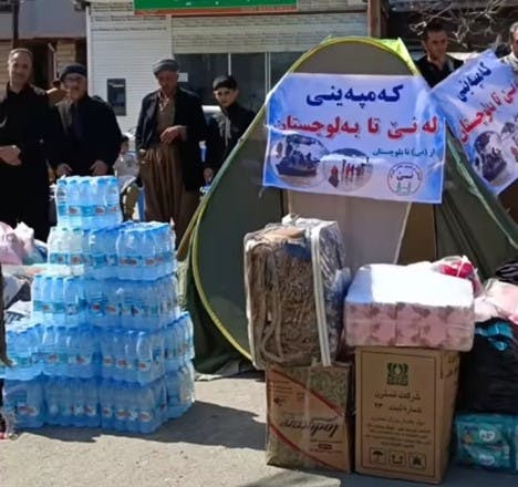 جمع‌آوری کمک‌های مردمی برای ارسال به بلوچستان سیل‌زده: مریوان؛ روستای نی